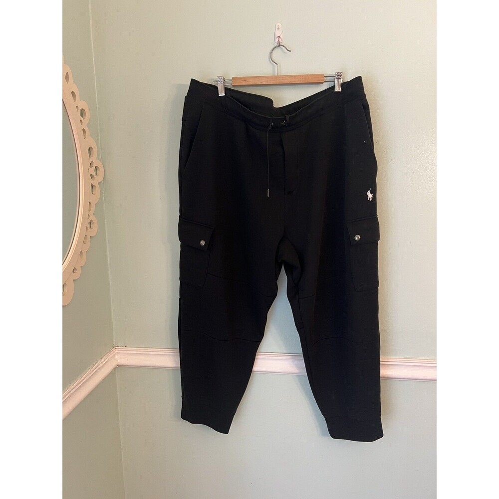 Polo Ralph Lauren DoubleKnit Big & Tall Jogger‎ Pants Black Cargo 1XB